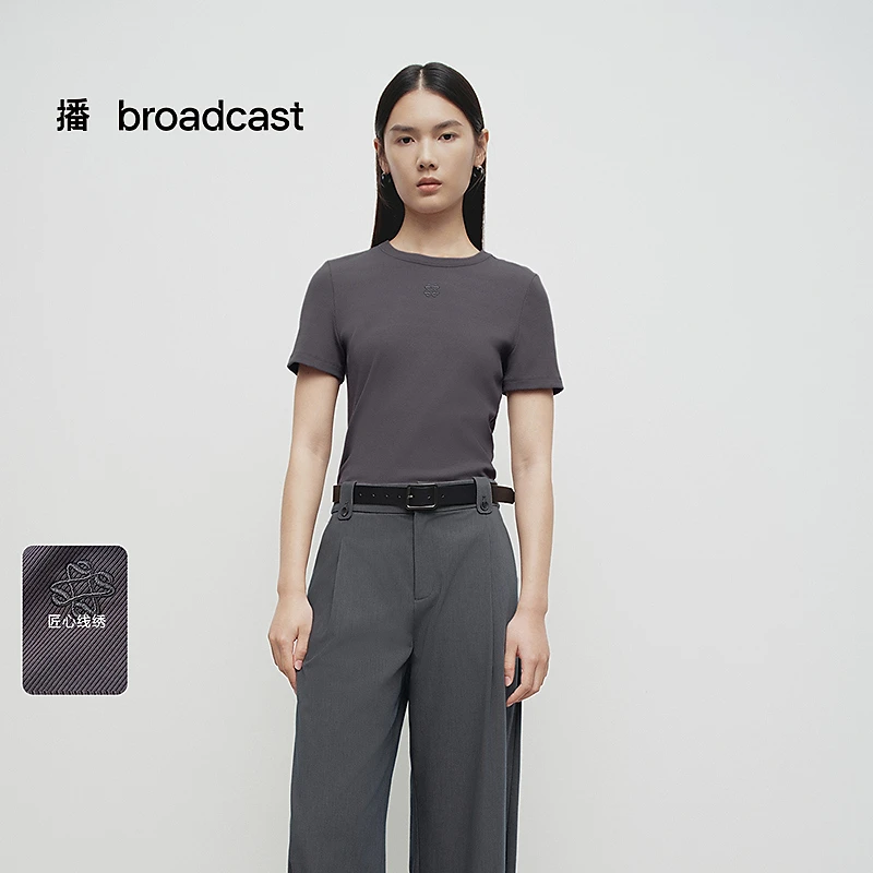 【商场同款】25年春夏播立体微缩圆口T恤BDS1YD1572