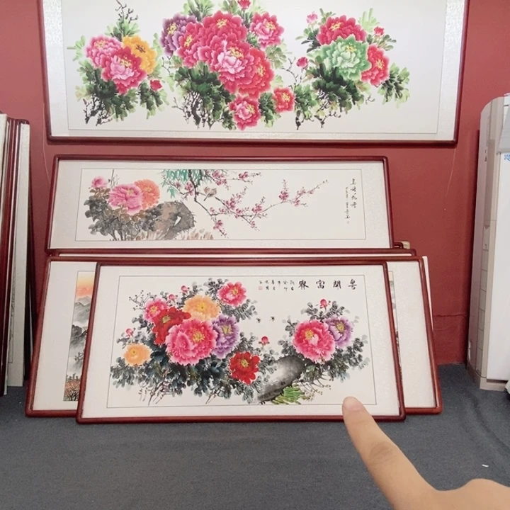 国画165*85尺寸带框包邮送货上门