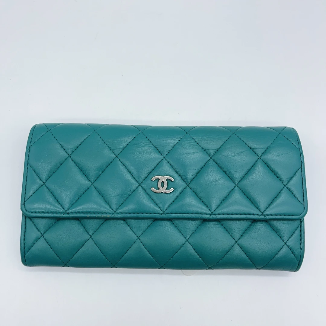 95新 Chanel/香奈儿  蓝色钱包 1511 7308