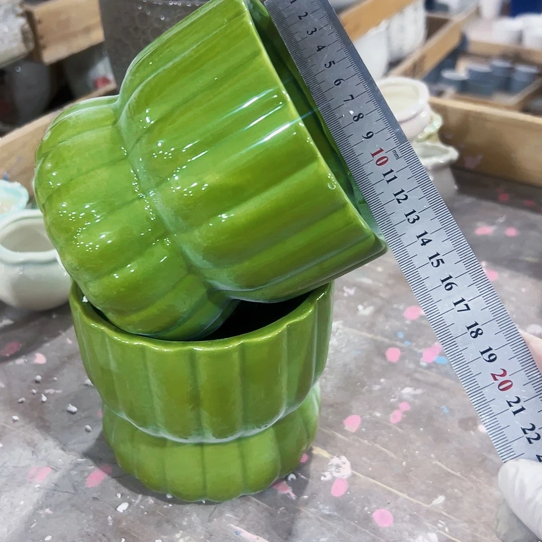 有孔，外贸尾单陶瓷花盆凑单10米包邮