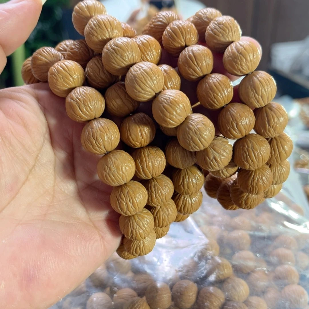 手串猴头核桃14+15+凤羽手串