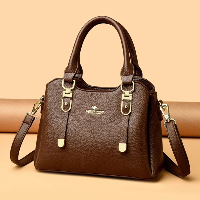 袋鼠蔓蔓雅源包包复古手提包新款秋冬百搭气质女包通勤女士斜挎包