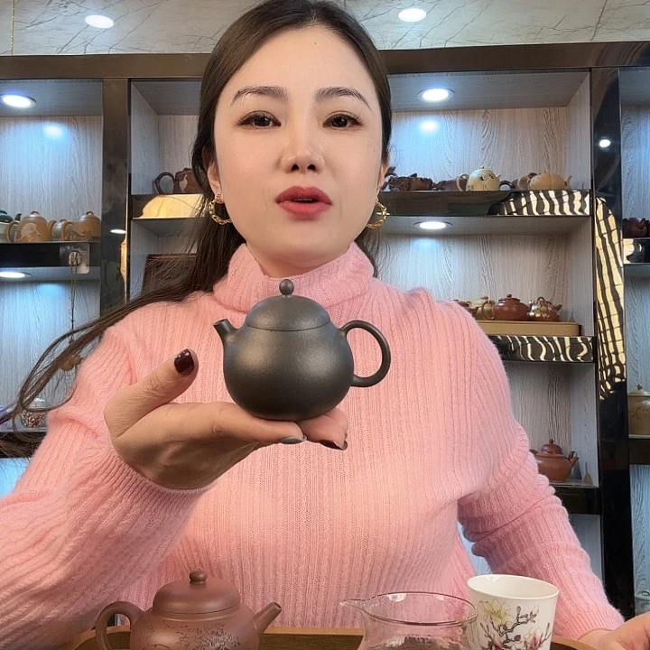紫砂茶壶%还原烧文旦90cc功夫茶必备