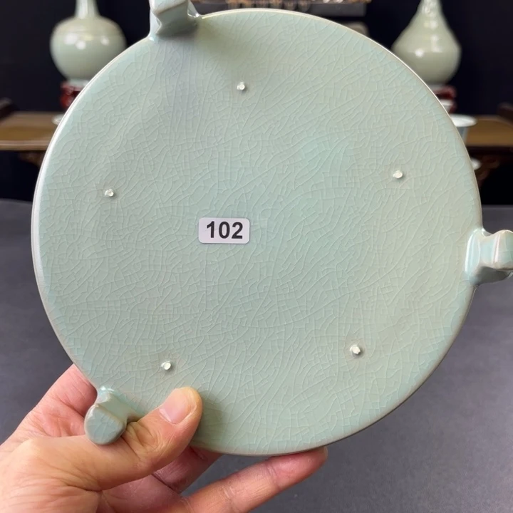 杯仿古釉汝官窑三足洗102号