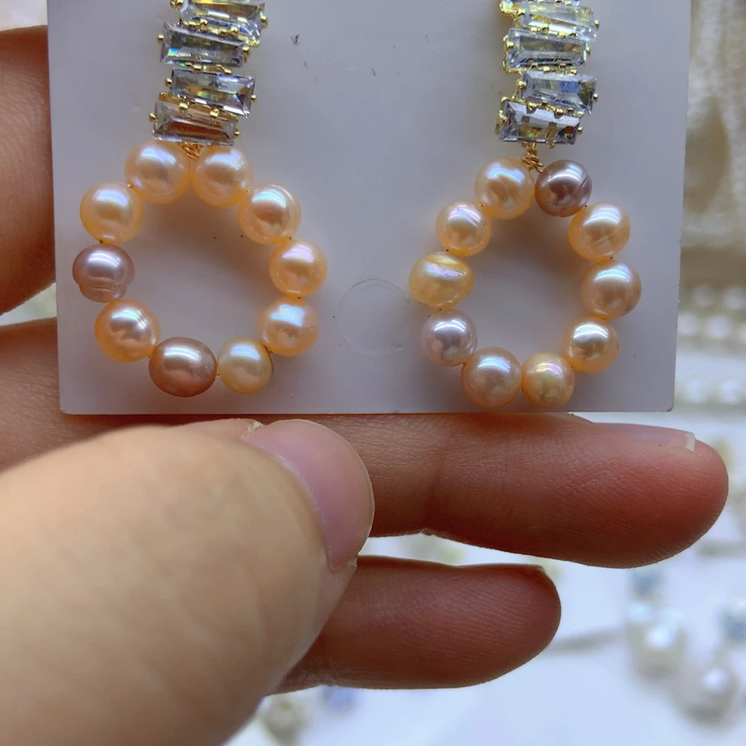 淡水珍珠耳饰未镶嵌