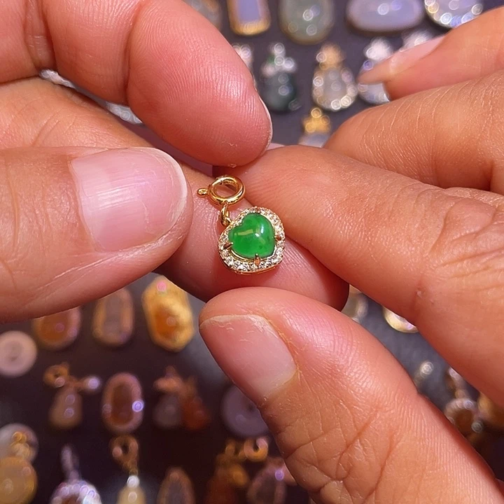 翡翠银S925镶嵌颈饰