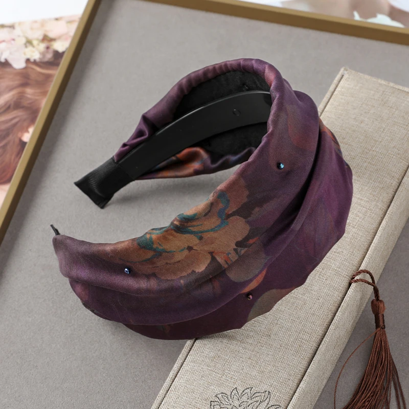 径西子【发箍】小慧姐姐国风香云纱桑蚕丝头箍发卡宽边简约百搭遮白