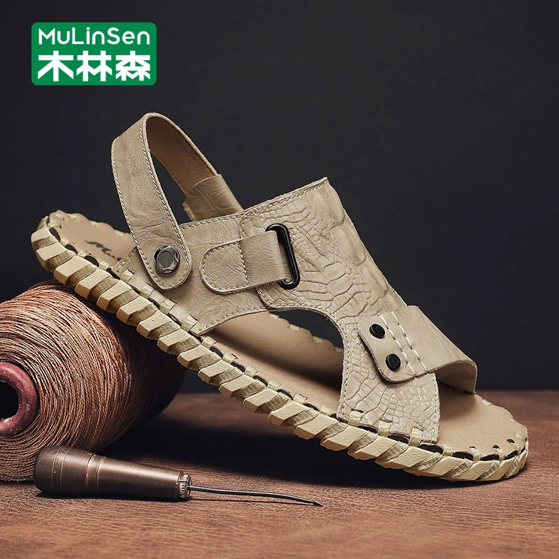 木林森凉鞋男款2025新款夏季两用户外沙滩鞋软底防滑耐磨涉水凉拖