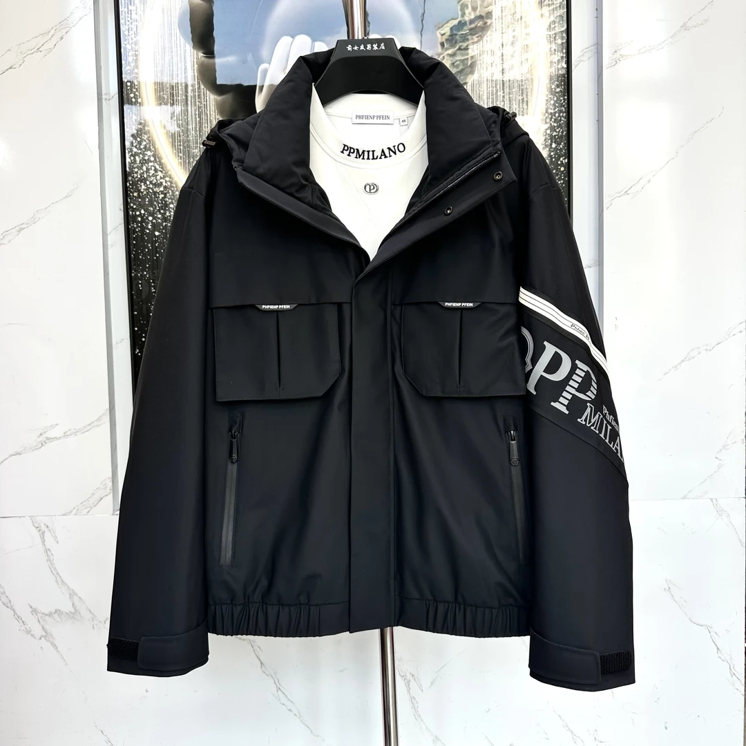 【PP羽绒服】冬季新款潮流休闲高奢外套羽绒服时尚男轻奢外套8537