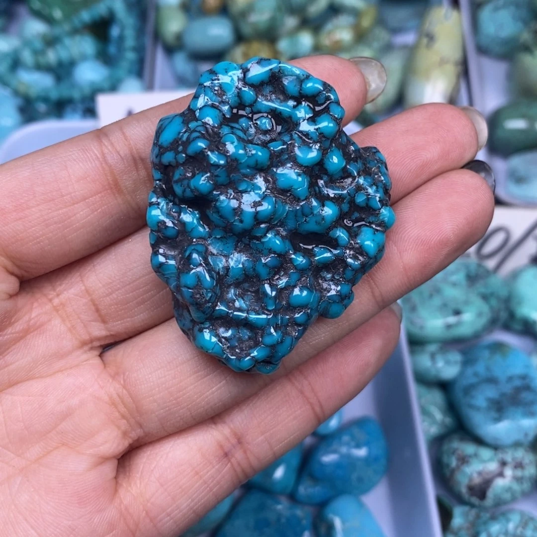 绿松石未镶嵌挂件