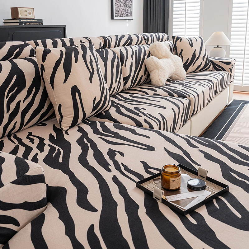 LANSWE/浪莎柔凡摇粒绒弹力沙发套罩四季通用防猫抓沙发坐垫套