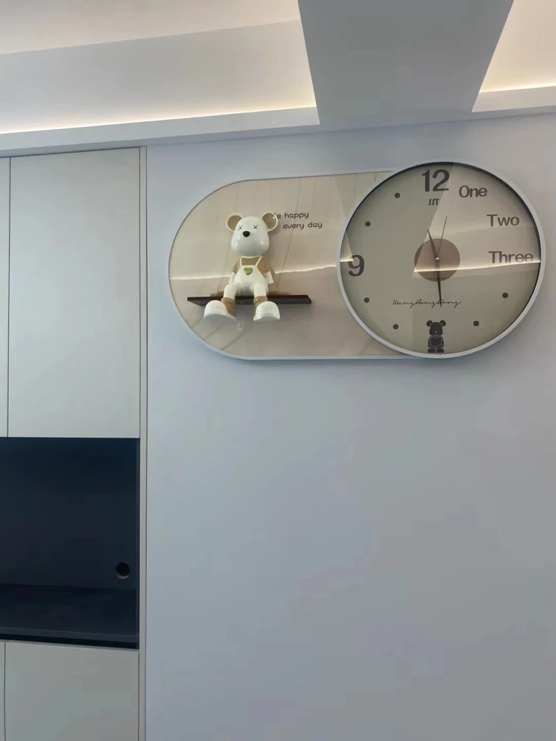 3D立体浮雕带表餐厅个性时尚壁饰装饰画