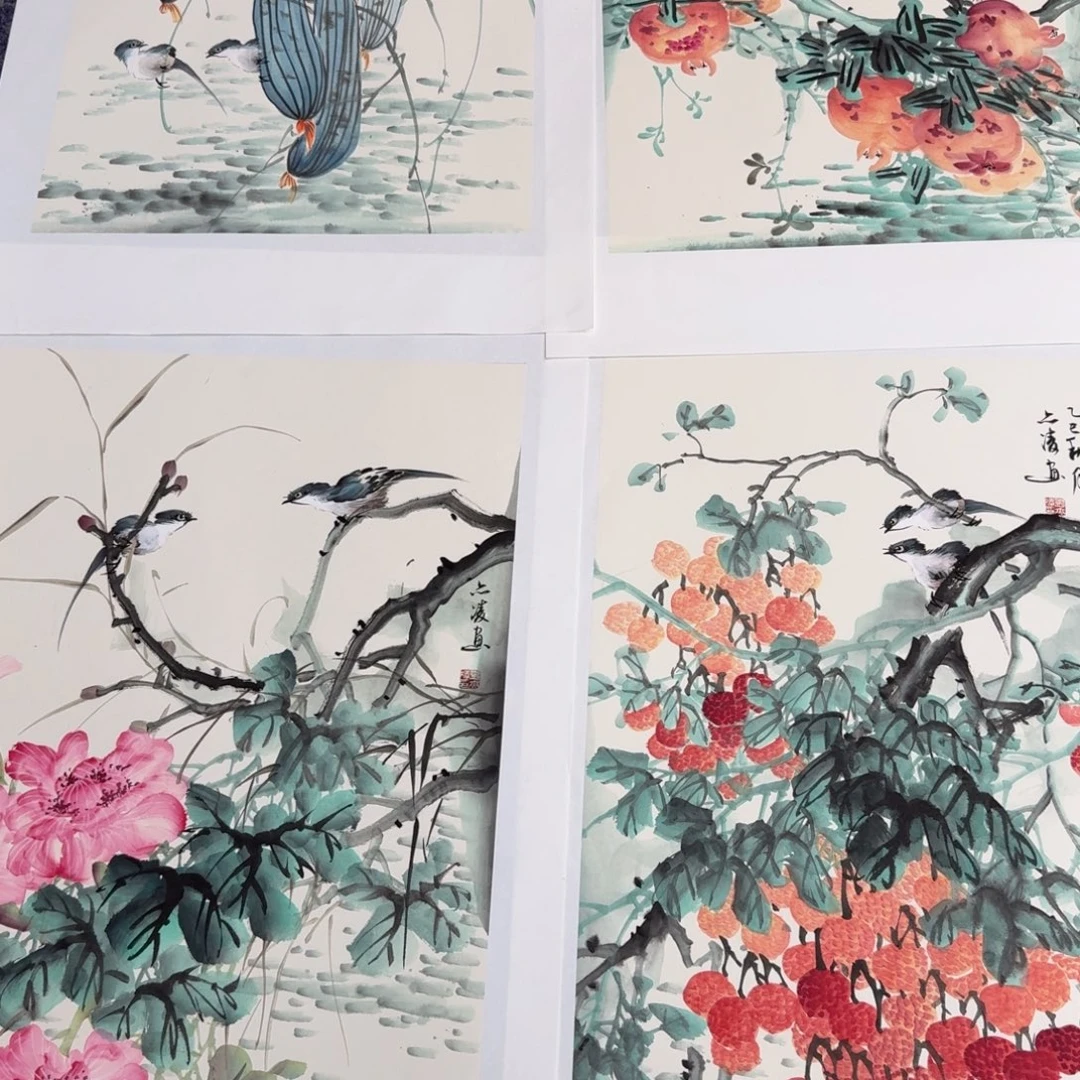 国画国画作品山水花鸟