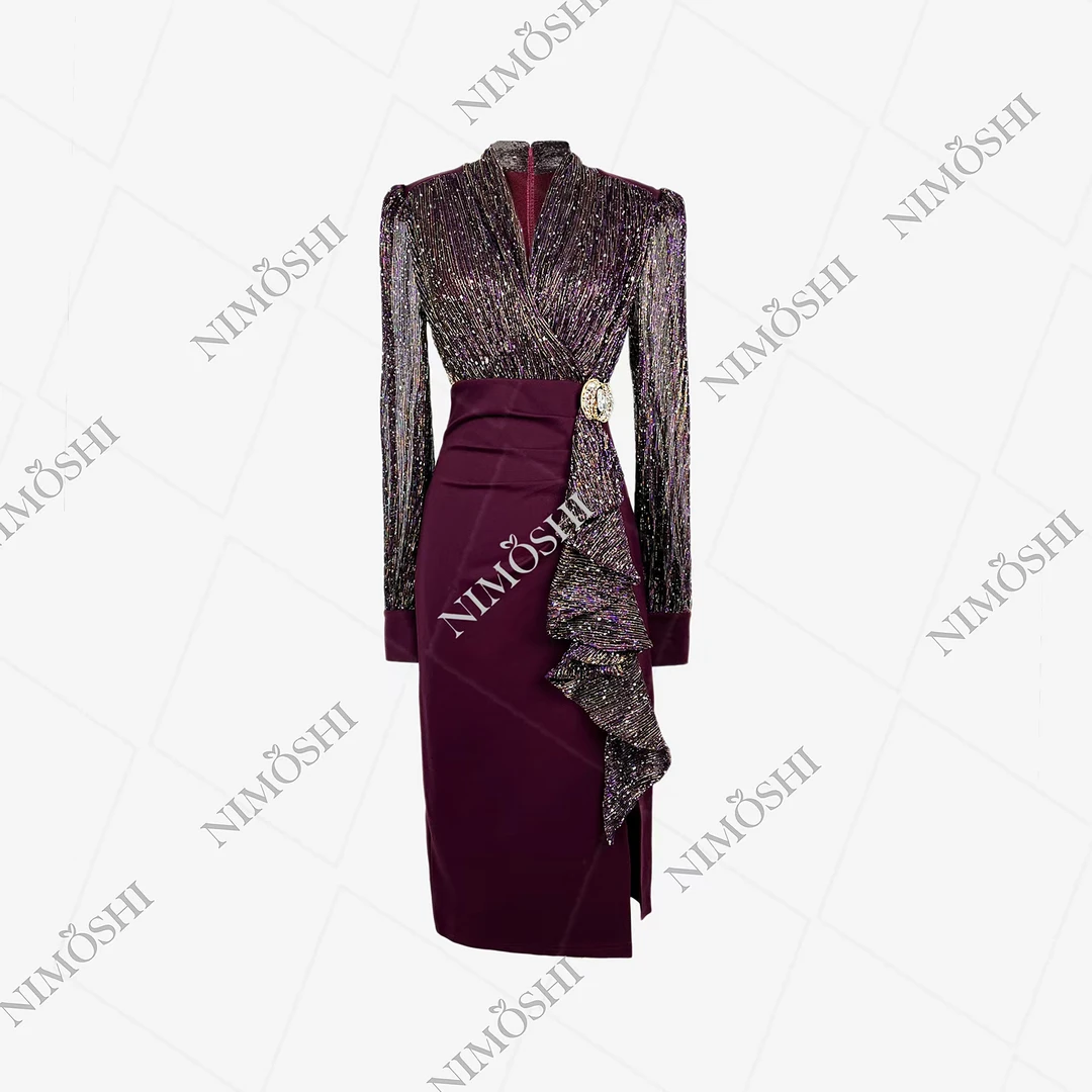 【娴总】-法式轻奢时尚拼接V领气质显瘦款连衣裙Q1203