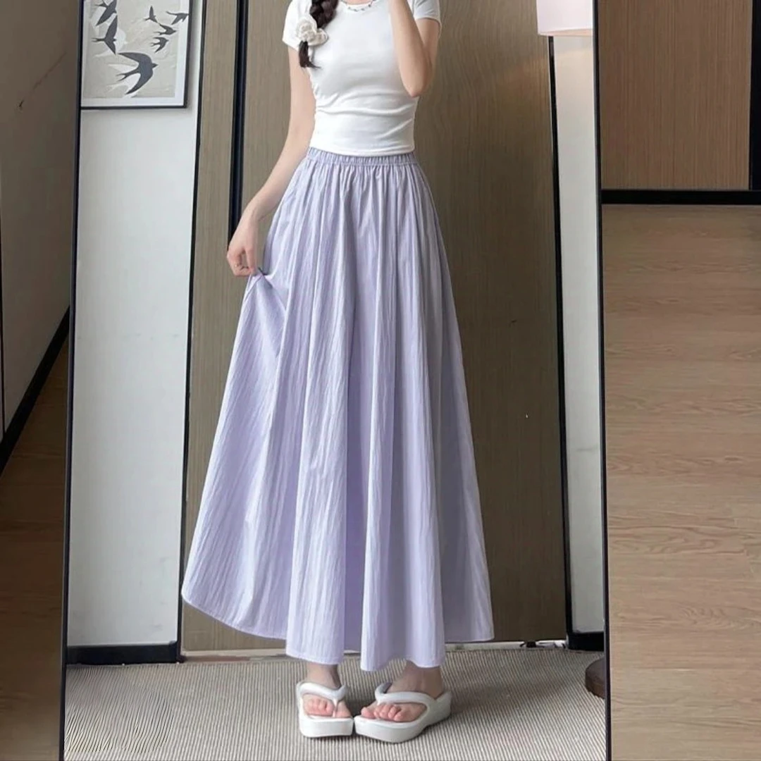 冰丝山本裤女夏季2025薄款宽松垂坠感休闲裤韩版高腰A字阔腿裙裤
