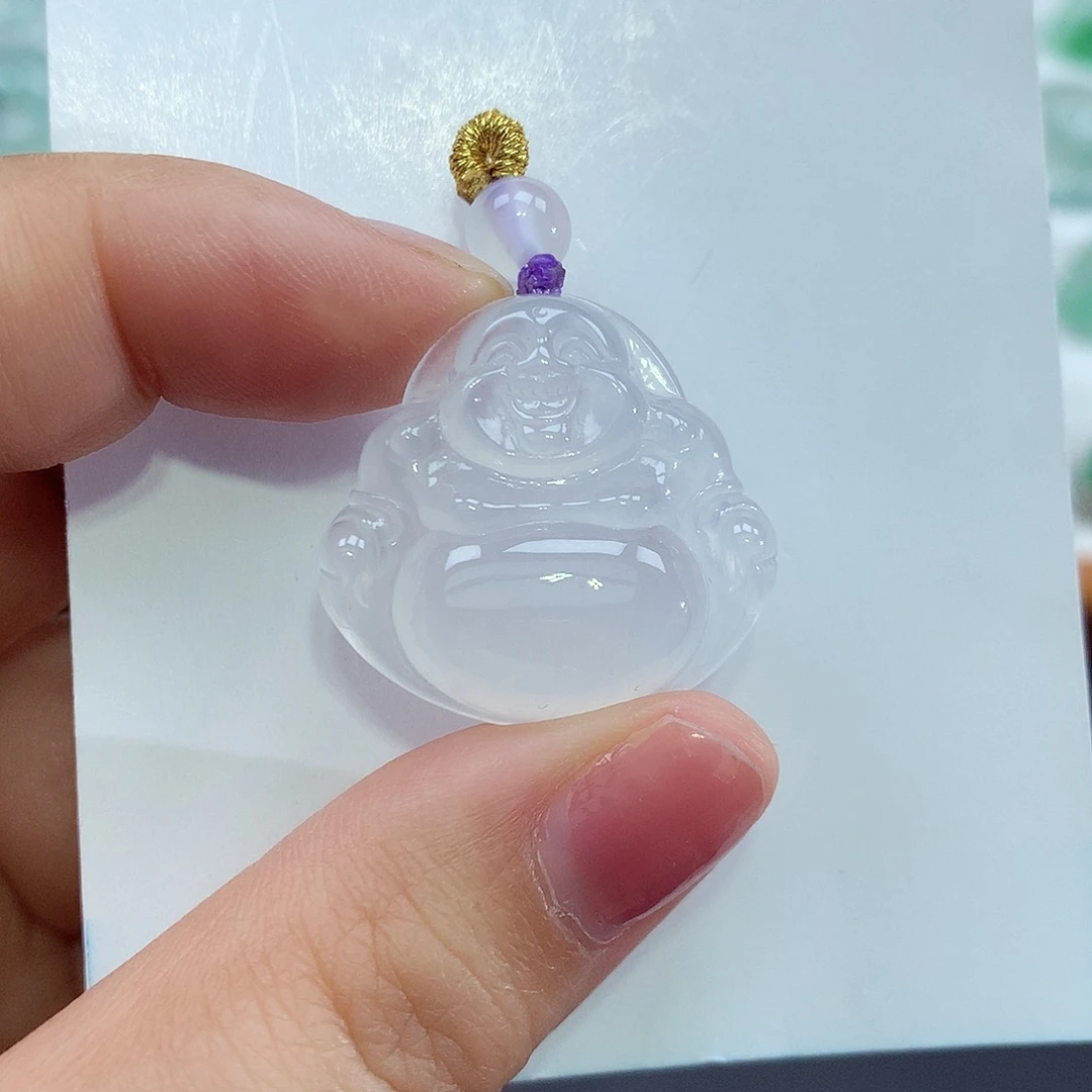 翡翠未镶嵌颈饰佛公