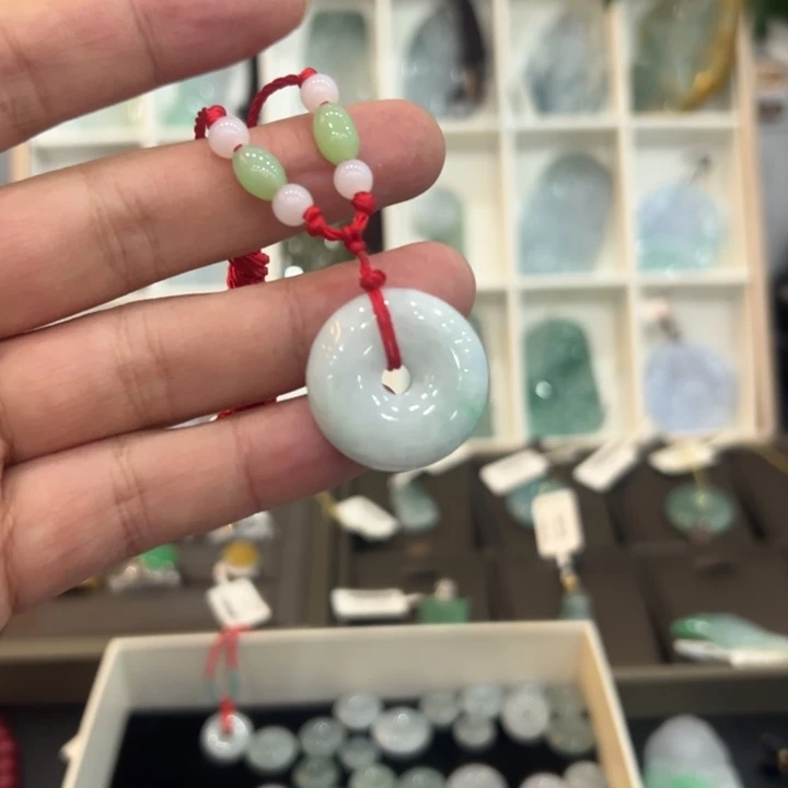 翡翠未镶嵌颈饰缅甸翡翠平安扣