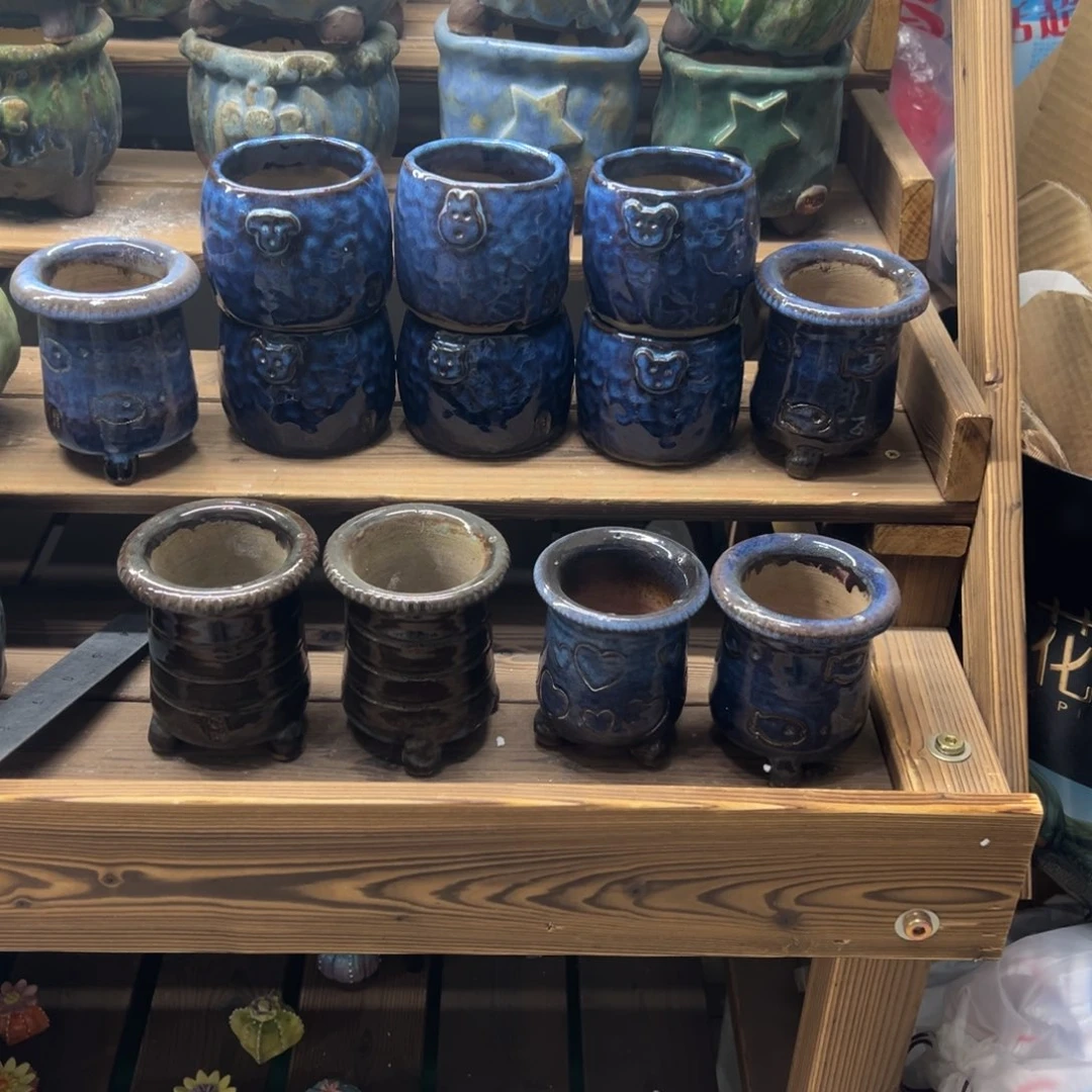 红陶淡***了唐朝多肉花盆