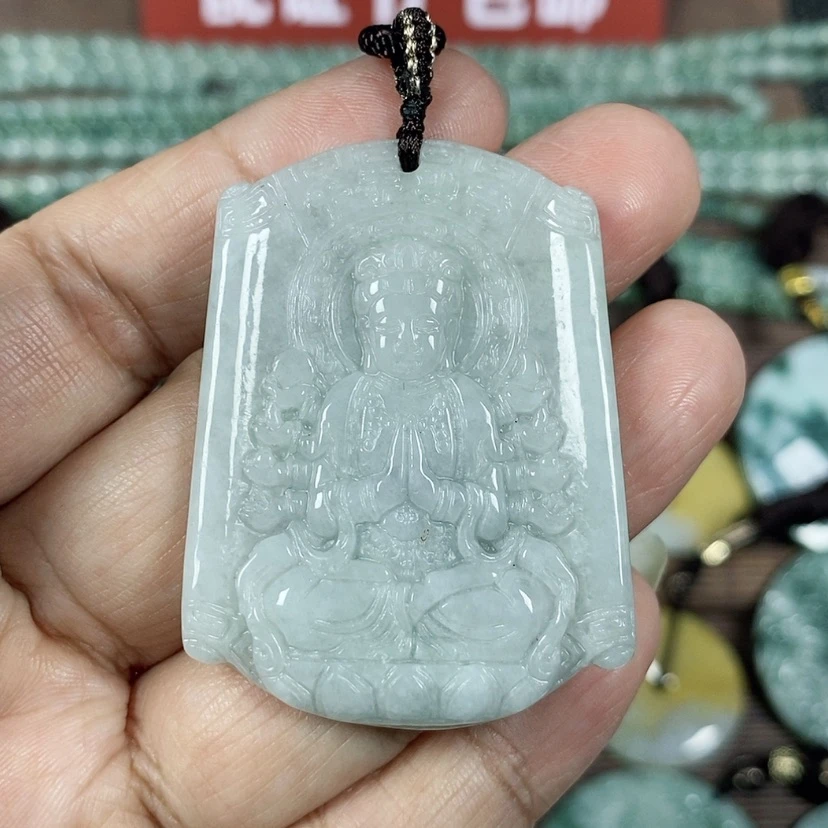 【闪购商品】翡翠颈饰未镶嵌玉吊坠翡翠玉千手观音