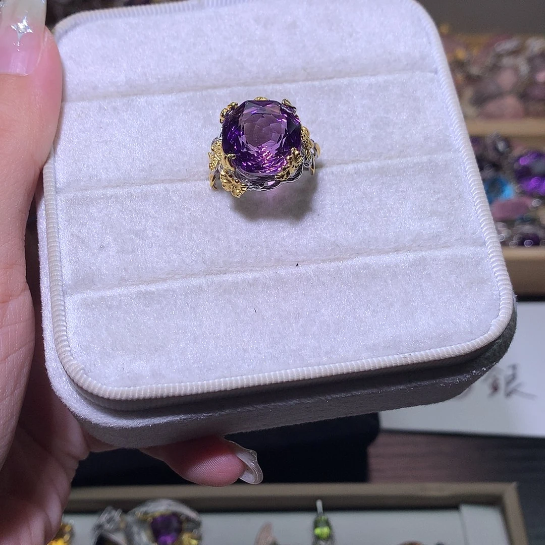 吴***婷芙蓉石戒指银S925镶嵌