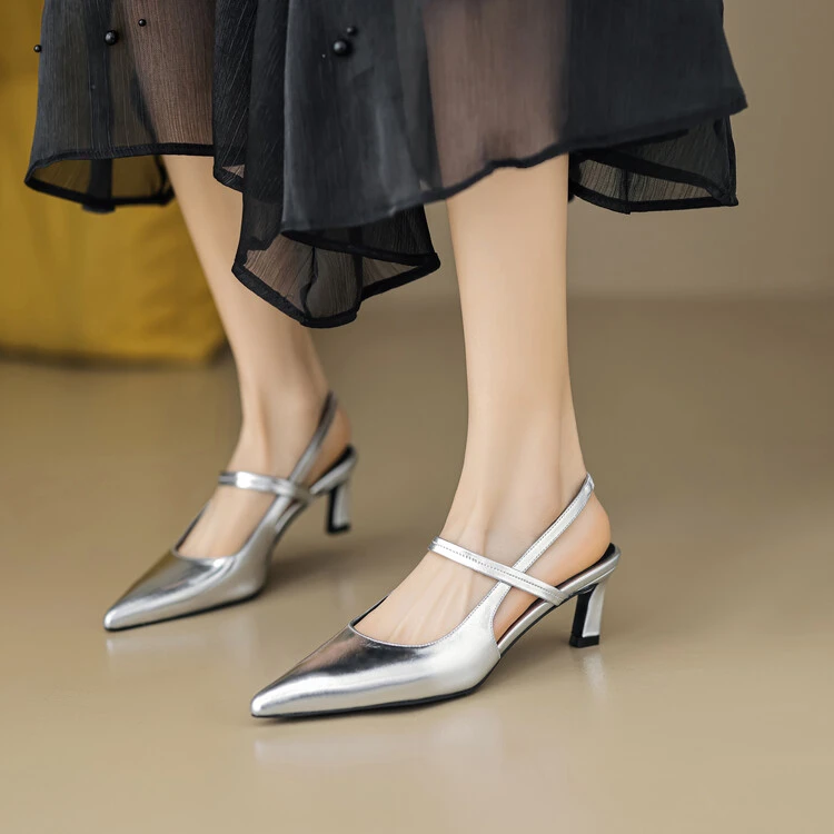 [6.5cm]法式气质通勤百搭包头凉鞋夏季韩版简约风时尚尖头凉鞋288