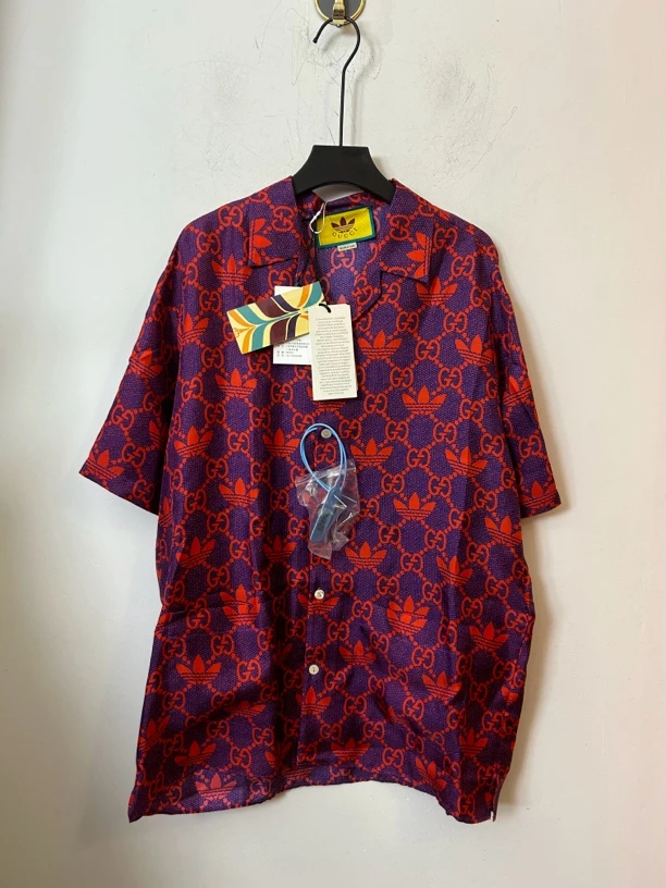 古驰联名满印半袖衬衫99新
