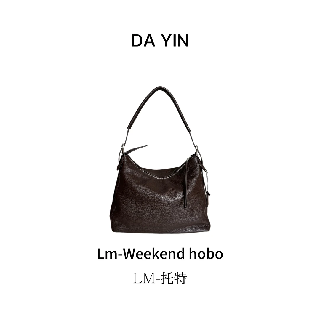 DAYIN【LW-HOBO 】进口原厂摔纹牛皮   简约百搭新款HOBO托特包