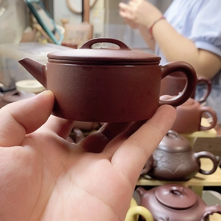 紫砂茶壶汉瓦壶 半手工制作
