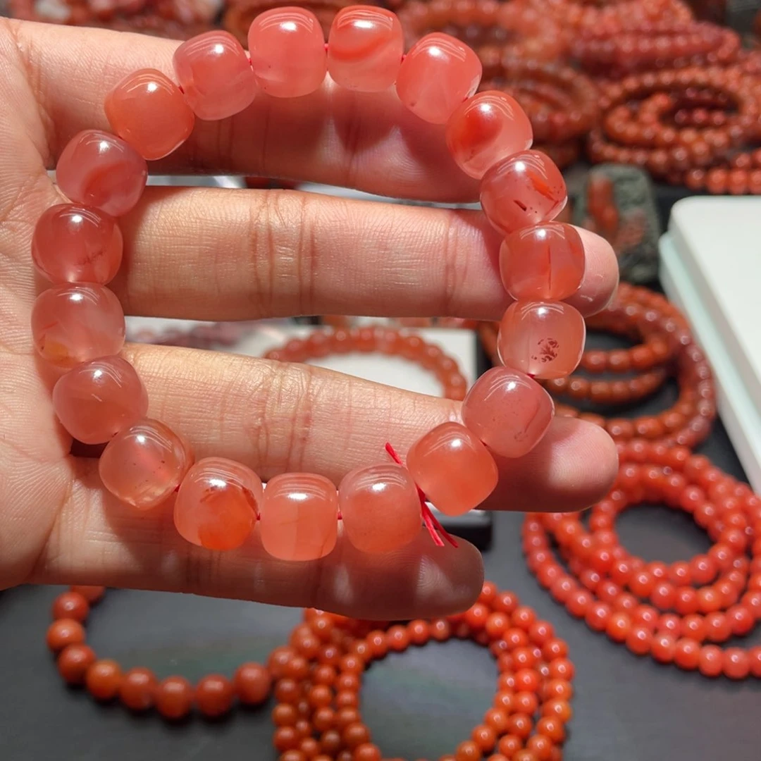 南红玛瑙手链未镶嵌
