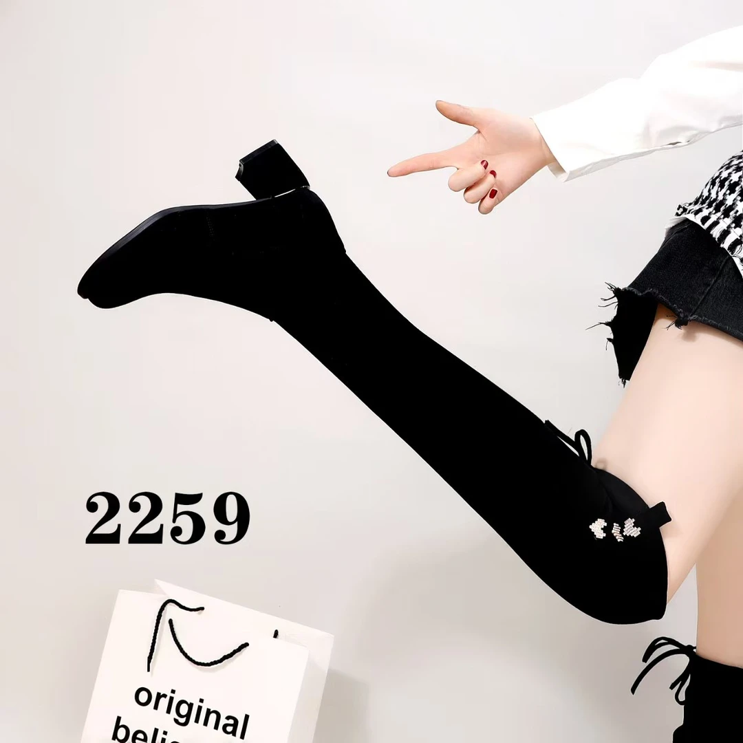 高弹力羊猄绒过漆长靴加绒