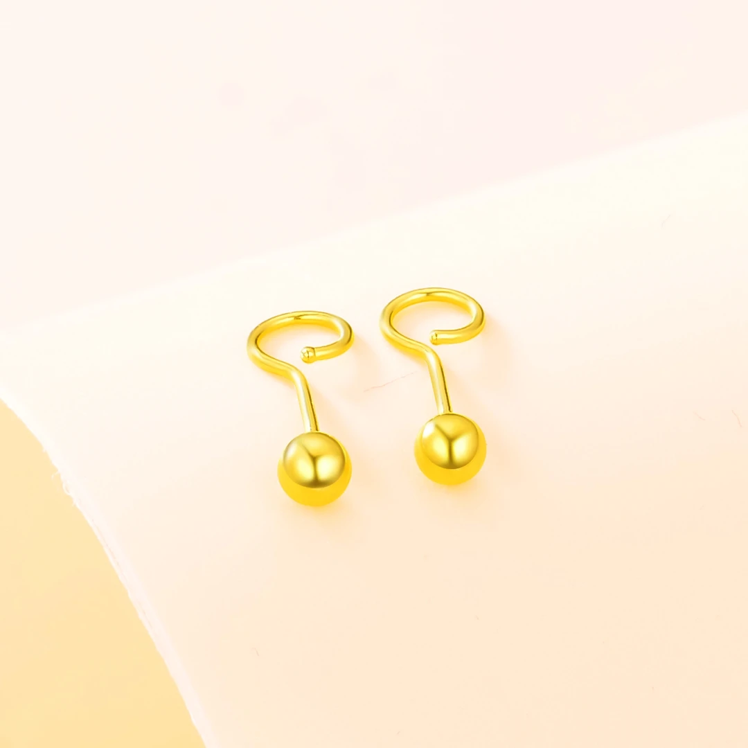 【陈晨专享】足金999饰品 豆豆耳钉 BP 90059