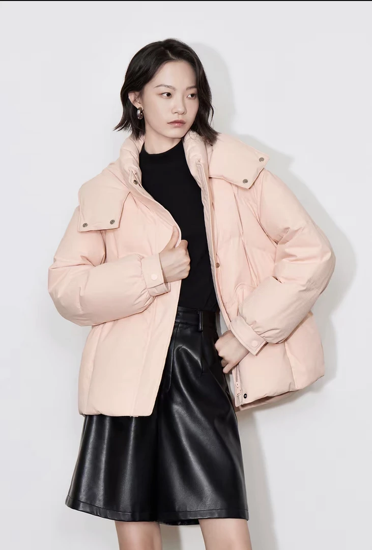 羽绒服女士时尚法式简约宽松轻职风