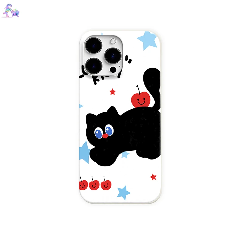 苹果小猫适用苹果15promax手机壳iphone17pro趣味16pro小众14/13p