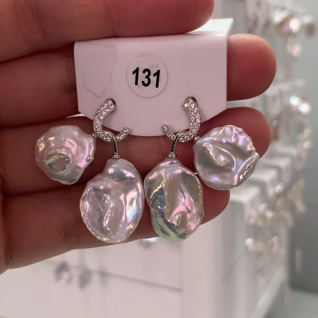 无非金属巴洛克花瓣耳饰