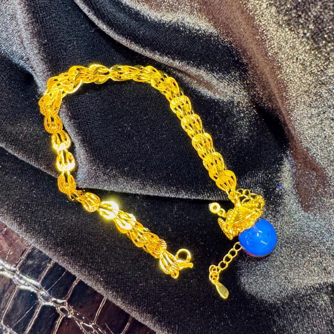 【唐糖甄选】相随相伴龙鳞凤尾琥珀手链合金镶嵌【YBR47】