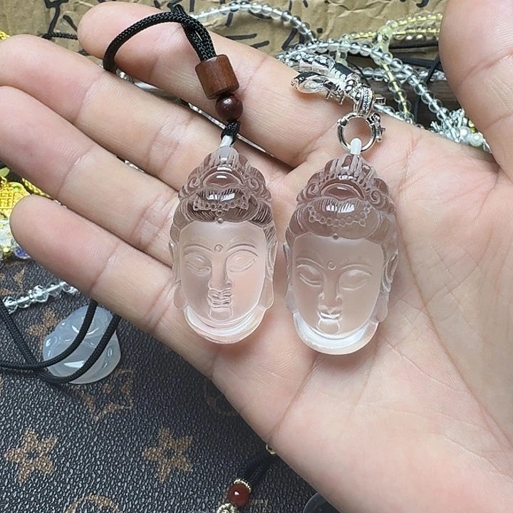 颈饰未镶嵌水晶天然白水晶吊坠