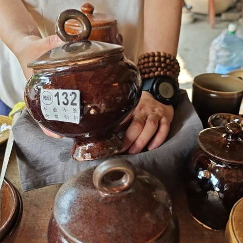 越***运132炖盅手工拉坯财源广进
