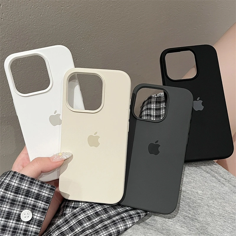 ins纯色适用iPhone16pro手机壳苹果15保护套14液态12硅胶13promax