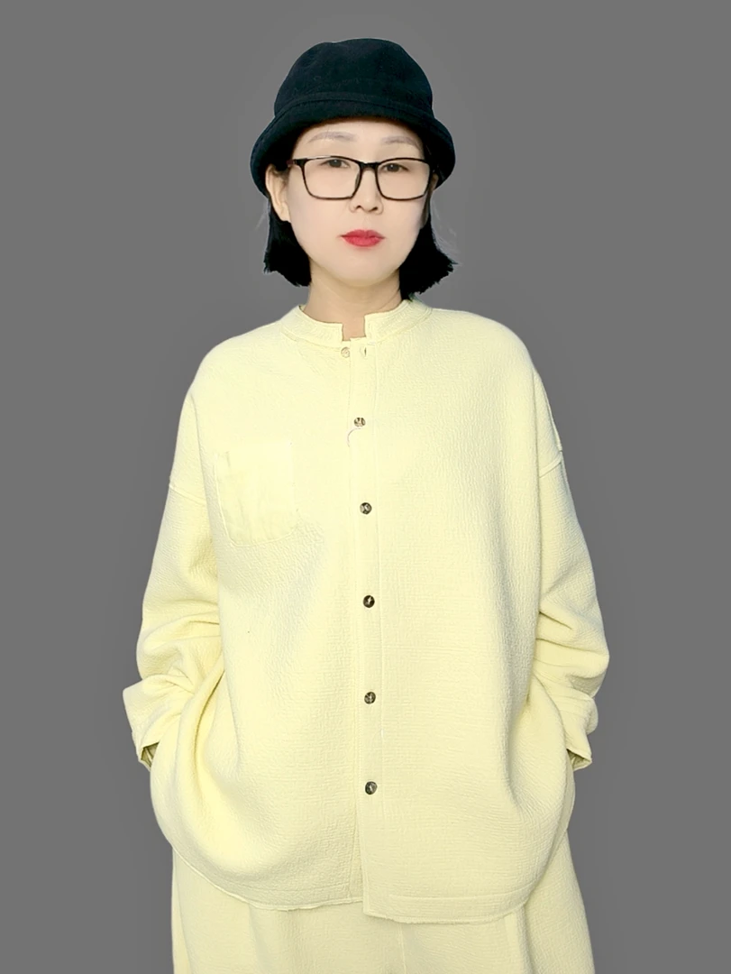 春秋新款套装微弹空气层立领亲肤外套萝卜裤休闲