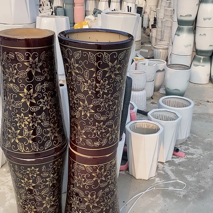 高腰棕金花大号口30高50福利