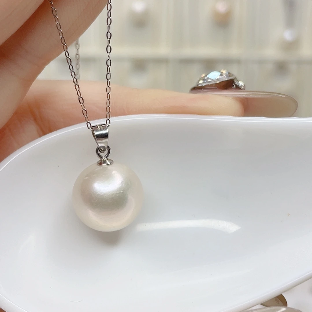 吊坠(不含链)淡水珍珠银S925镶嵌