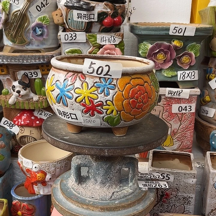 粗陶材质多肉花盆