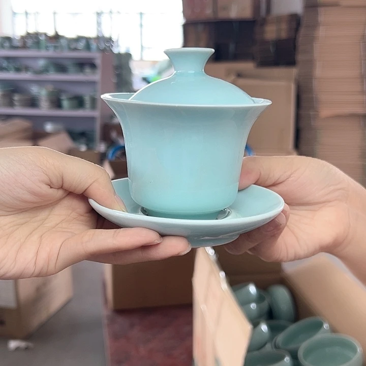 龙泉云间青瓷小米茶器