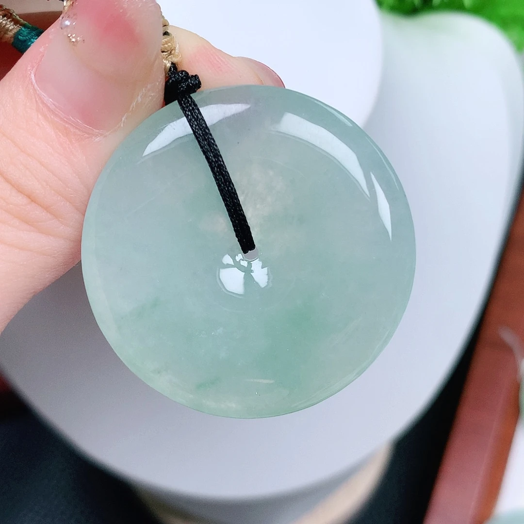 翡翠未镶嵌颈饰平安36.3-5.9