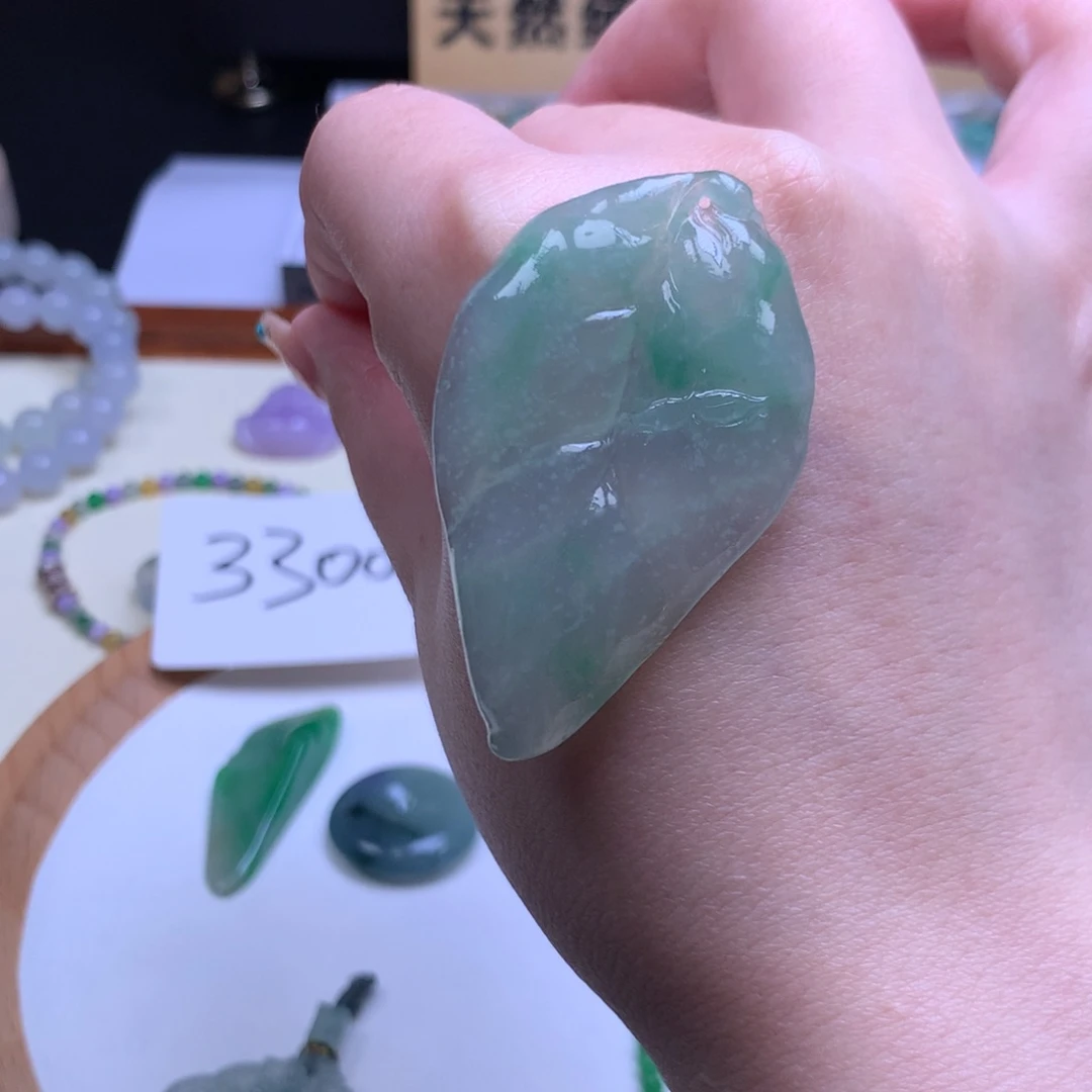 定制翡翠未镶嵌叶子