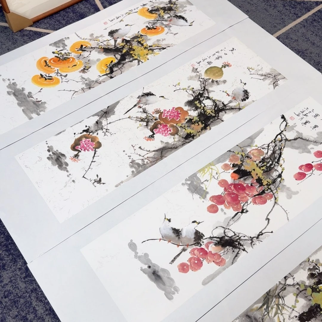 国画国画作品山水花鸟
