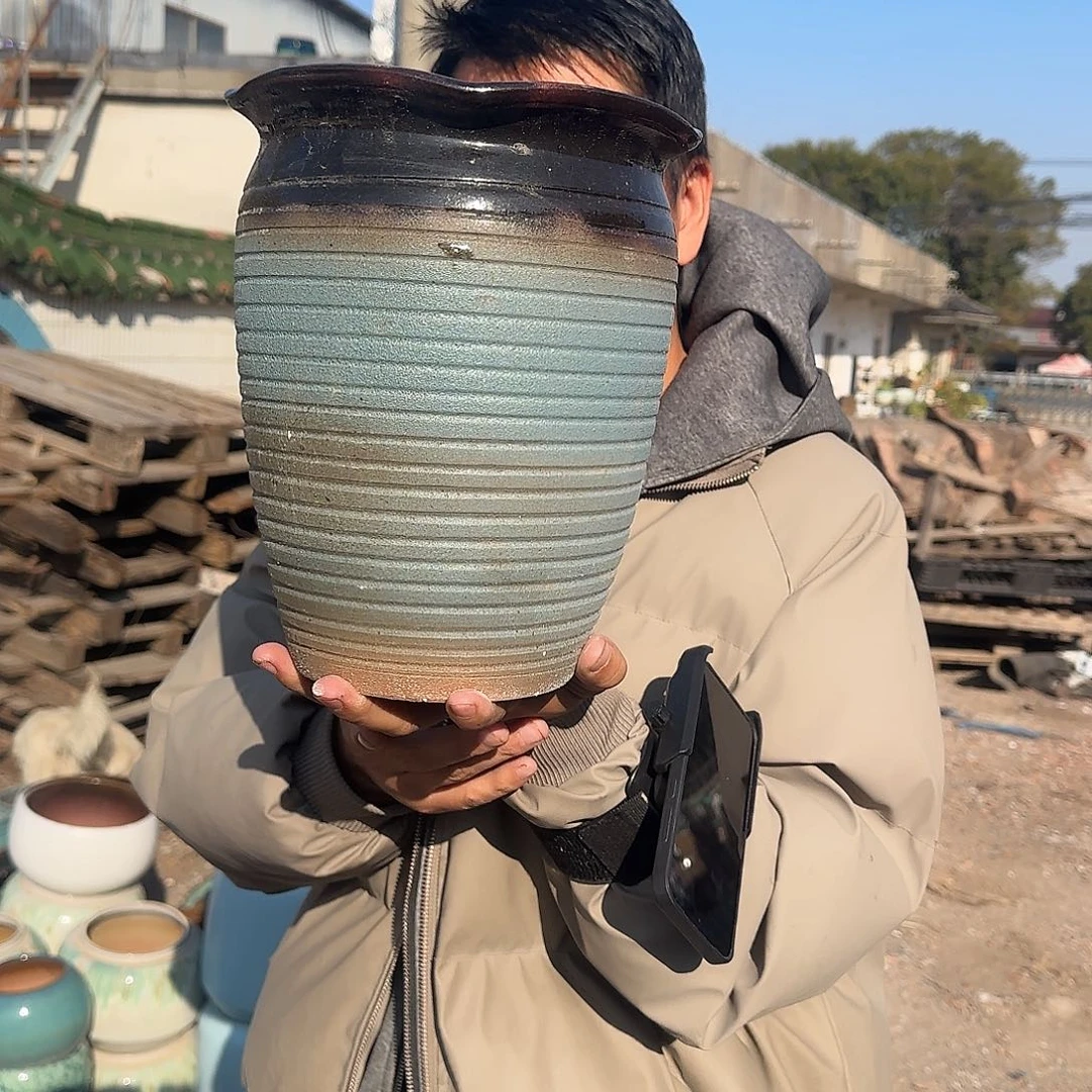 花盆紫砂王老板花盆1229-501高26口18微瑕