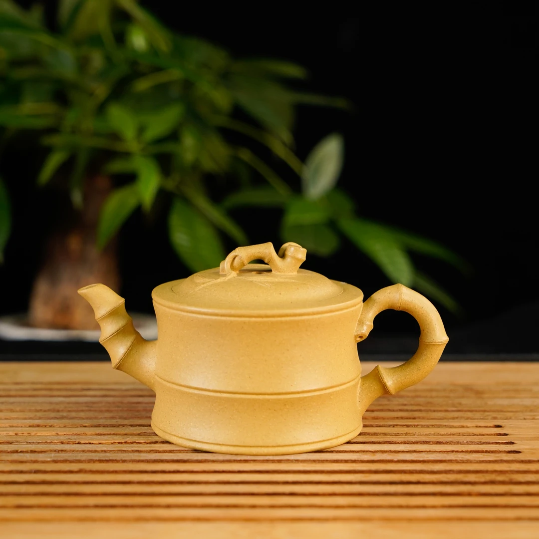 GS37-042   周军强   宜兴手工紫砂  竹周盘