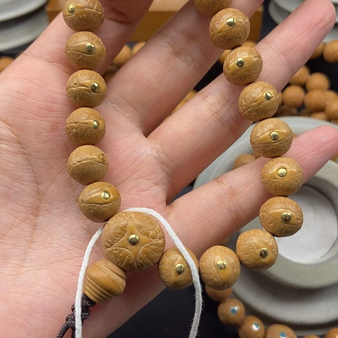 凤眼菩提手串11.5+新籽铜