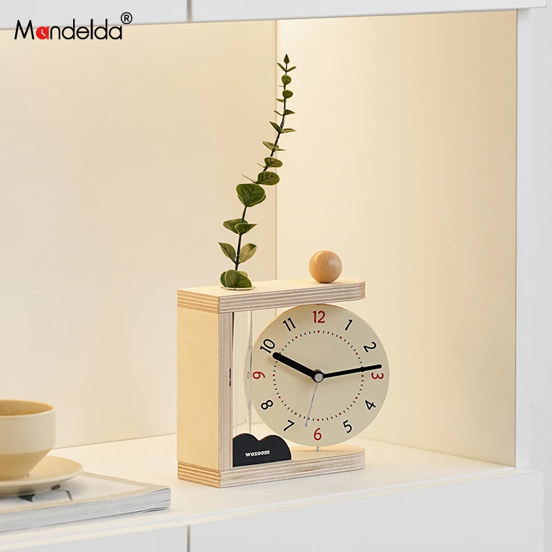 Mandelda摆台式创意时钟摆件入户玄关客厅艺术座钟电视柜装饰品